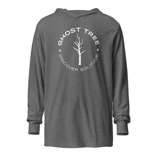 Ghost Tree Discover Solitude Long Sleeve Hooded T shirt